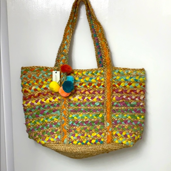 Francesca's Collections Handbags - Multi colored Woven Tote!